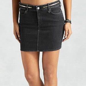 Joan Smalls x True Religion Black Denim Skirt Size 26